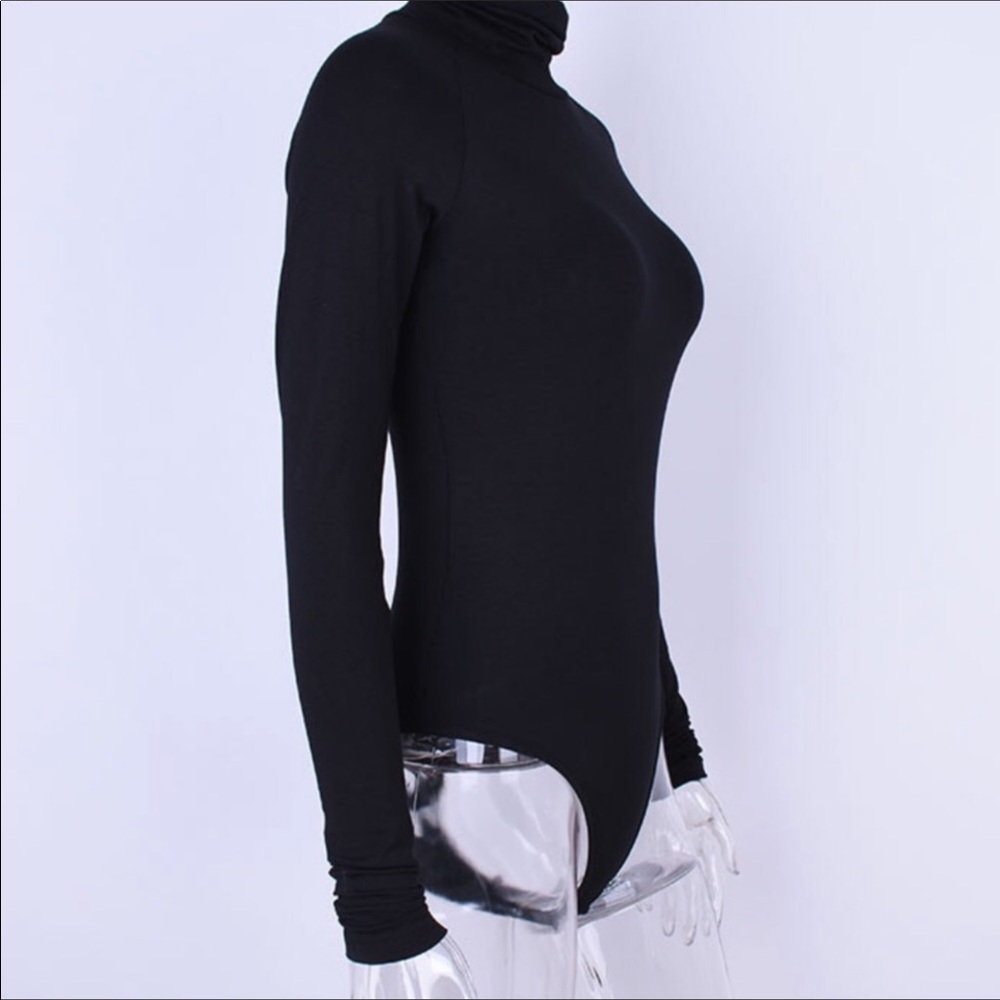 Black turtleneck bodysuit - Picture 6 of 8